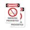 Signmission Smoking Prohibited Danger Sign, Plastic, 7in W x 10in L, 2PK OS-2PACK-DS-P-710-V-1575 - alternate 1